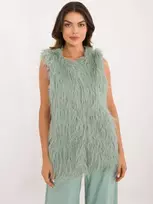 Wool Fashion Italia Liemenė-AT-KZ-2349-1,18-pistacijos