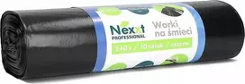 NEXXT šiukšlių maišai 240 l, juodi, LDPE (10)