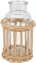 Home Styling Collection Dekoratyvinis buteliukas pintame krepšelyje