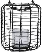 Home Styling Collection Metalinis žibintas su stikline žvakide, Ø 18,5 cm, juodas