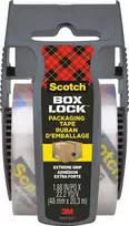 Q-Connect SCOTCH®Box Lock pakavimo juosta, su dozatoriumi, 48mm x 20,3m, 1 vnt., skaidri