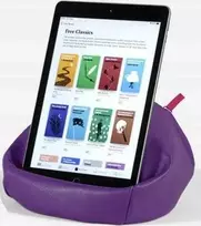 Teka Bean Bag Puffe su kišene knygai/planšetei, violetinė