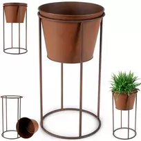 Vilde Gėlių vazonas su stovu metalinė 44 cm - retro stiliaus