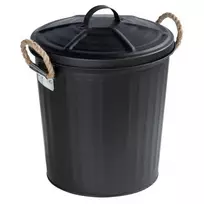 Vonios krepšelis su užvalkalu GARA, juodas, 6 l, WENKO
