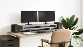 Laikiklis Monitoriaus stovas, betono, 100x27x15cm, apdirbta mediena