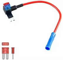Ampire Electronics Plokščiųjų saugiklių adapteris MICRO2 plokščiųjų peiliukų saugikliams (tiekiamas tik 10 vienetų pakuotėse)