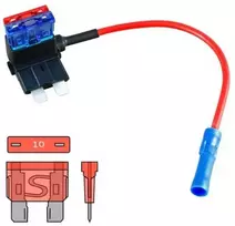 Ampire Electronics Plokščias saugiklio adapteris su 10 cm laidu, maitinimo jungtimi (18250)