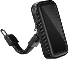 OEM motociklo laikiklis mobiliajam telefonui, atsparus vandeniui su užtrauktuku (6,4" - 8") juodas