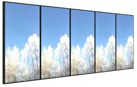 HI-ND VR4300-5601 vaizdo sienos 6x43" vertikalus laikiklis Samsung QM43C/QH43C, pilkas