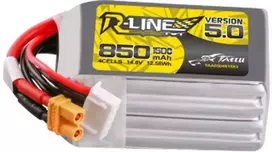 Gens Ace & Tattu Tattu R-Line versija 5.0 850 mAh 14.8 V 4S1P 150C XT30U-F