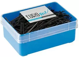 Eurostil Anti-Deslizante Caja Clips Negro Negro 50mm 1un