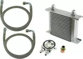 D1Spec_D alyvos aušintuvas TurboWorks Slim Line 25 eilučių 140x195x50 AN10 sidabrinis