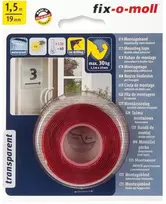 Dvipusė lipnioji juosta Fix-O-Moll, 1,5 m x 19 mm, 30 kg