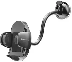 Automobilinis telefono laikiklis Forcell F-Grip Oval 27 cm, juodas, skirtas priekiniam stiklui / prietaisų skydeliui / oro išleidimo angai