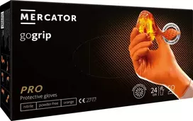 Mercator Medical Nitrilo pirštinės GoGrip Oranžinis, dydis XXL, 50 vnt.