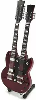 Indominiguitars Led Zeppelin mini gitara – Jimmy Page dvigubo grifo, kolekcinė, rankų darbo