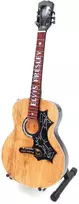 Indominiguitars Kolekcinė mini gitara „Elvis“ stiliaus, mahagonas, rankomis dažyta, su stovu