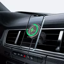 Forever automobilinis laikiklis for air vent MACH-300 magnetinis su belaidžiu įkrovimu juodos spalvos Qi2 15W