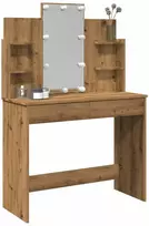 Kosmetinis staliukas su LED lemputėmis, artisano, 96x40x142cm