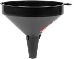 Juodas plastikinis universalus piltuvėlis kurui, skystam vandeniui, 10 cm amio-04044