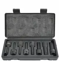 AW-Tools Smūginių galvučių rinkinys AWTools AW38781BL; TORX; 1/2''; T30-T80; 8 vnt.