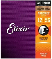 Elixir Eliksyras 16077 Nanoweb Phosphor Bronze 12-56