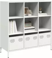 Komoda, baltos spalvos, 101,5x39x103,5cm, plienas