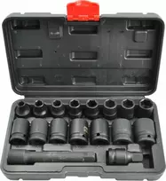 AW-Tools Smūginių galvučių rinkinys AWTools AW38680BL; 1/2''; 8-24 mm; 15 vnt.