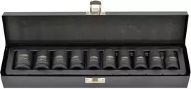 AW-Tools Smūginių galvučių rinkinys AWTools AW38623BL; 1/2''; 10-22 mm; 10 vnt.