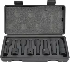 AW-Tools Smūginių galvučių rinkinys AWTools AW38780BL; HEX; 1/2''; 6-19 mm; 8 vnt.