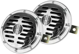 Garso signalas – chromuotas, 125 mm, 110 dB, 12V, AMIO-04074