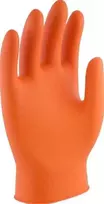 Oranžinės nitrilinės pirštinės SANTEX Flash Oranžinis Power, 50 vnt., M, 8,5 g - XL