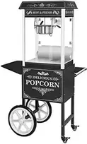 Royal Catering Profesionalus, efektyvus mobilus spragėsių aparatas ant vežimėlio 230V 1,6kW juodas