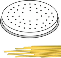 Koštuvo antgalis SPAGHETTI makaronams gaminti, 22 skylių sk. 2 mm MPF2.5/4 – Hendi 229484