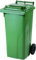 Konteineris atliekoms ir šiukšlėms SERTIFIKATAI Europlast Austria - žalias 120L