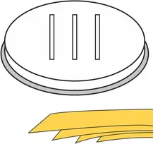 PAPPARDELLE makaronų gaminimo antgalis, plačios juostelės, 5 skylės 16x1 mm MPF2.5/4 - Hendi 229385