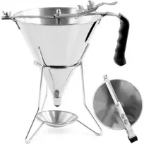Royal Catering Piltuvo dozatorius, padažo pistoletas, plieno glajus + stovas, 3 purkštukai, 1,8 l
