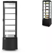 Arktic Šaldoma konditerijos vitrina ant ratukų, 5 lentynos, 280L LED - juoda