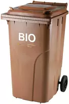 Dėžutės konteineris BIO atliekoms ir maisto atliekoms SERTIFIKATAI Europlast Austria - ruda 240L