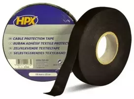 HPX kabelių apsauginė juosta, juoda, 19 mm x 25 m
