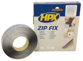 HPX užtrauktuko tvirtinimo lipni juosta su lipnia juosta 20 mm x 5 m (kabliukas)