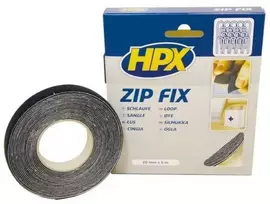 HPX užtrauktuko tvirtinimo lipni juosta su velcro užtrauktuku 20 mm x 5 m (kilpa)