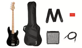 Bosinės gitaros komplektas Fender Aff Bass PJ Pack + Rumble 15, juodas