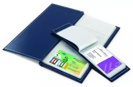 *Albumas vizitinėms kortelėms Forpus, 112 kortelių, tamsiai mėlynos spalvos