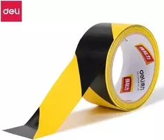 Įspėjamoji juosta DELI 48mmx18m geltona/juoda