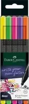 Rašiklis Faber-Castell FinePen, 0.4mm, 5 neoninių spalvų