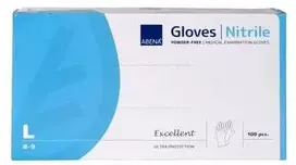 Juodos nitrilinės pirštinės be pudros ABENA Nitrile Powder-Free Medical Examination Gloves Juodas L 100vnt.