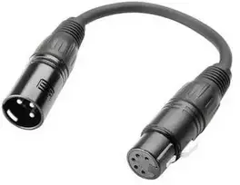 DMX kabelio perėjimas 3pin - 5pin Adam hall K3DHM0020 0.20m