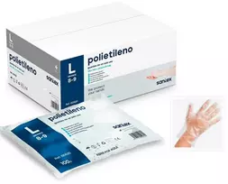 Santex vienkartinės polietileno pirštinės (100pak.x100vnt.)