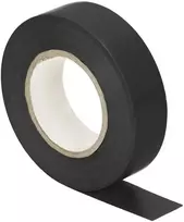 Taśma Juoda izoliacinė juosta, atspari ugniai, 19 mm pločio, 0,13 mm storio, 20 m ilgio